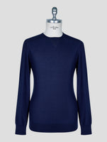 Kiton Light Blue White Cotton Sweater Polo