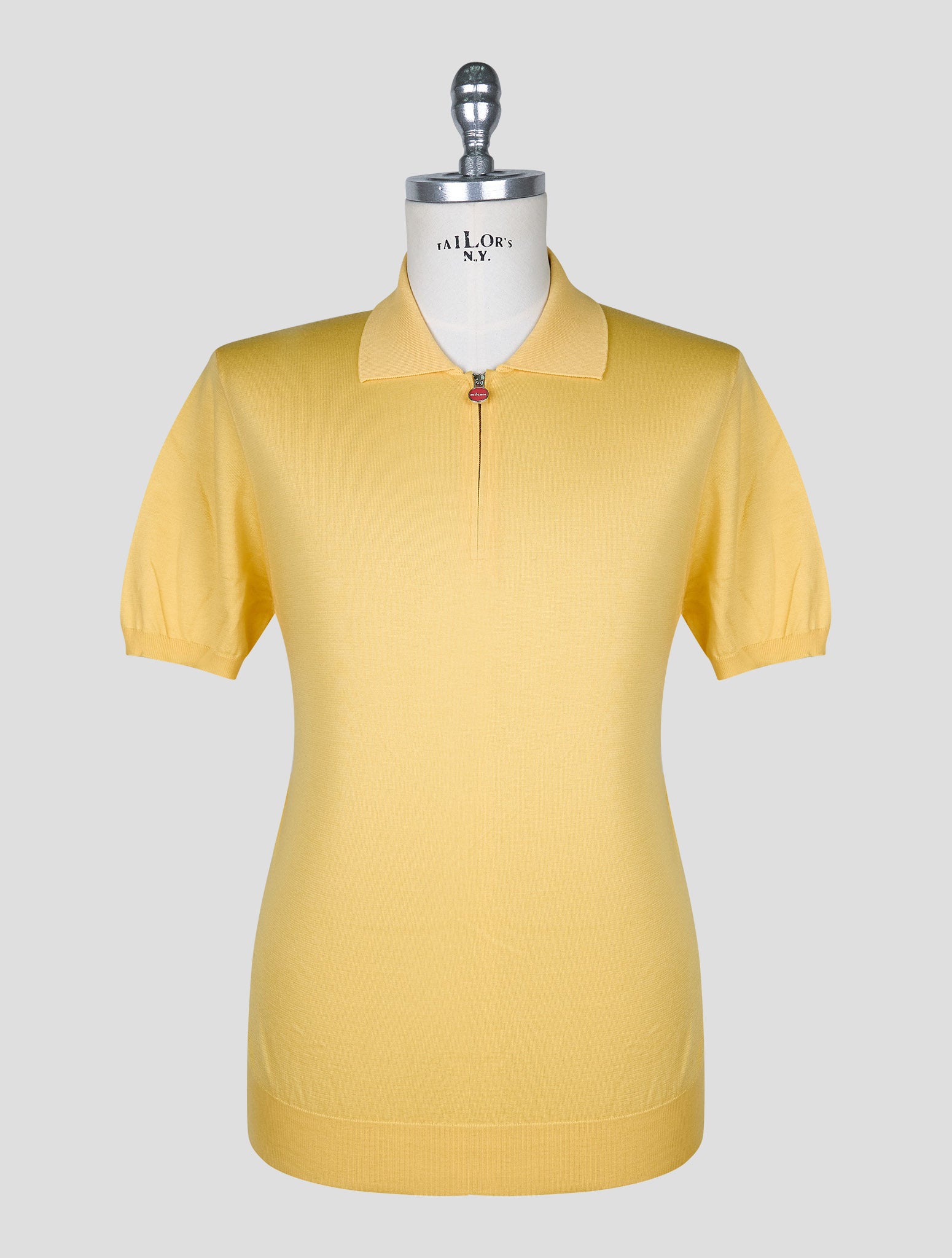 Kiton Yellow Cotton Polo
