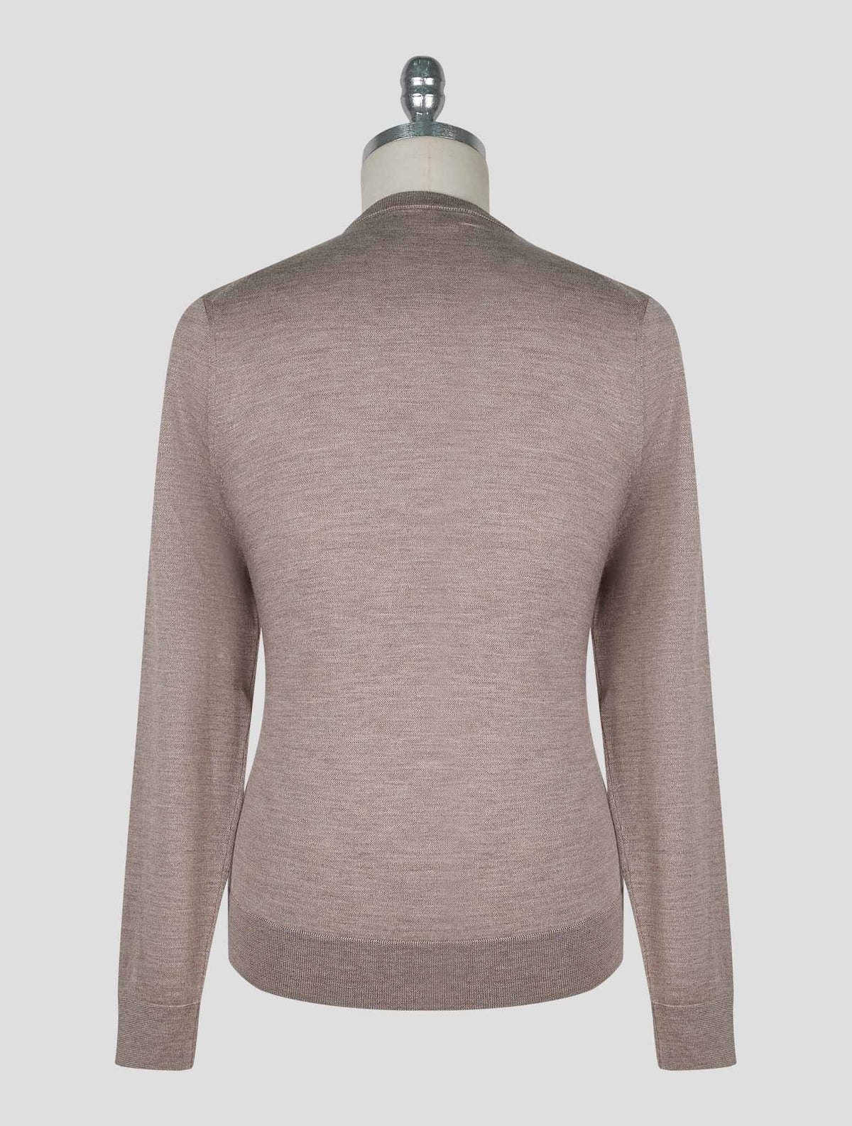 Kiton Brown Cashmere Silk Sweater Crewneck