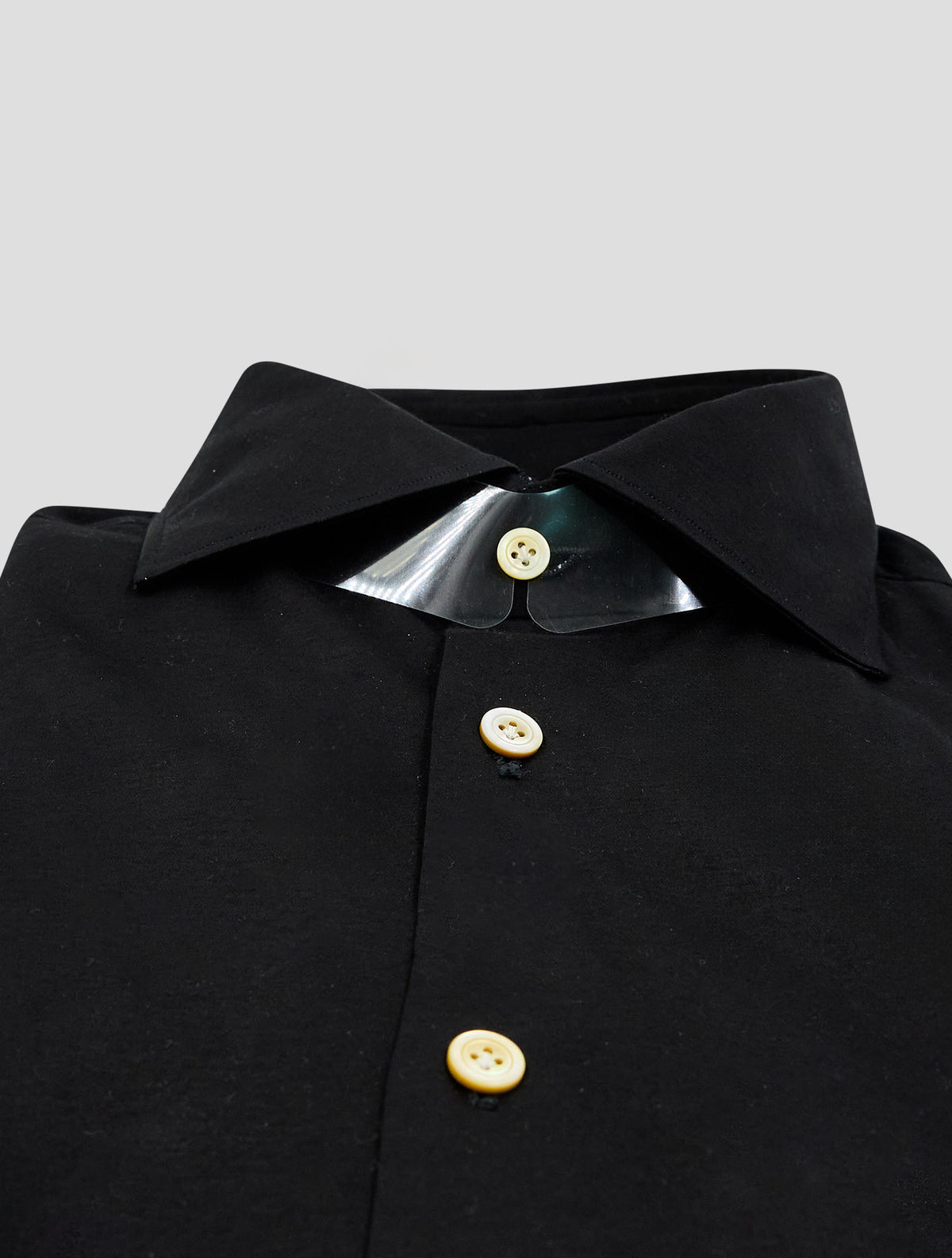 Kiton Black Cotton Shirt