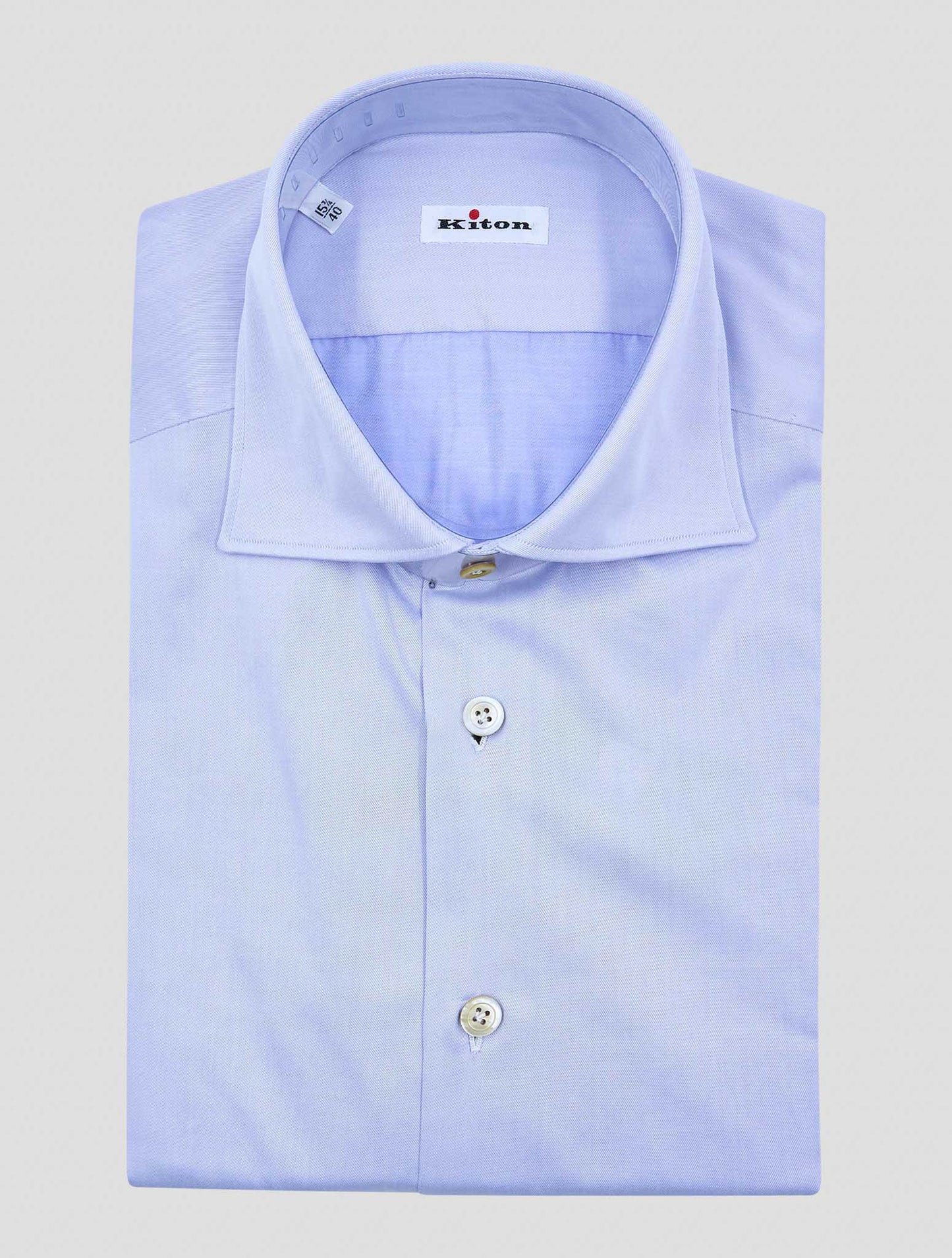 Kiton Light Blue Cotton Shirt