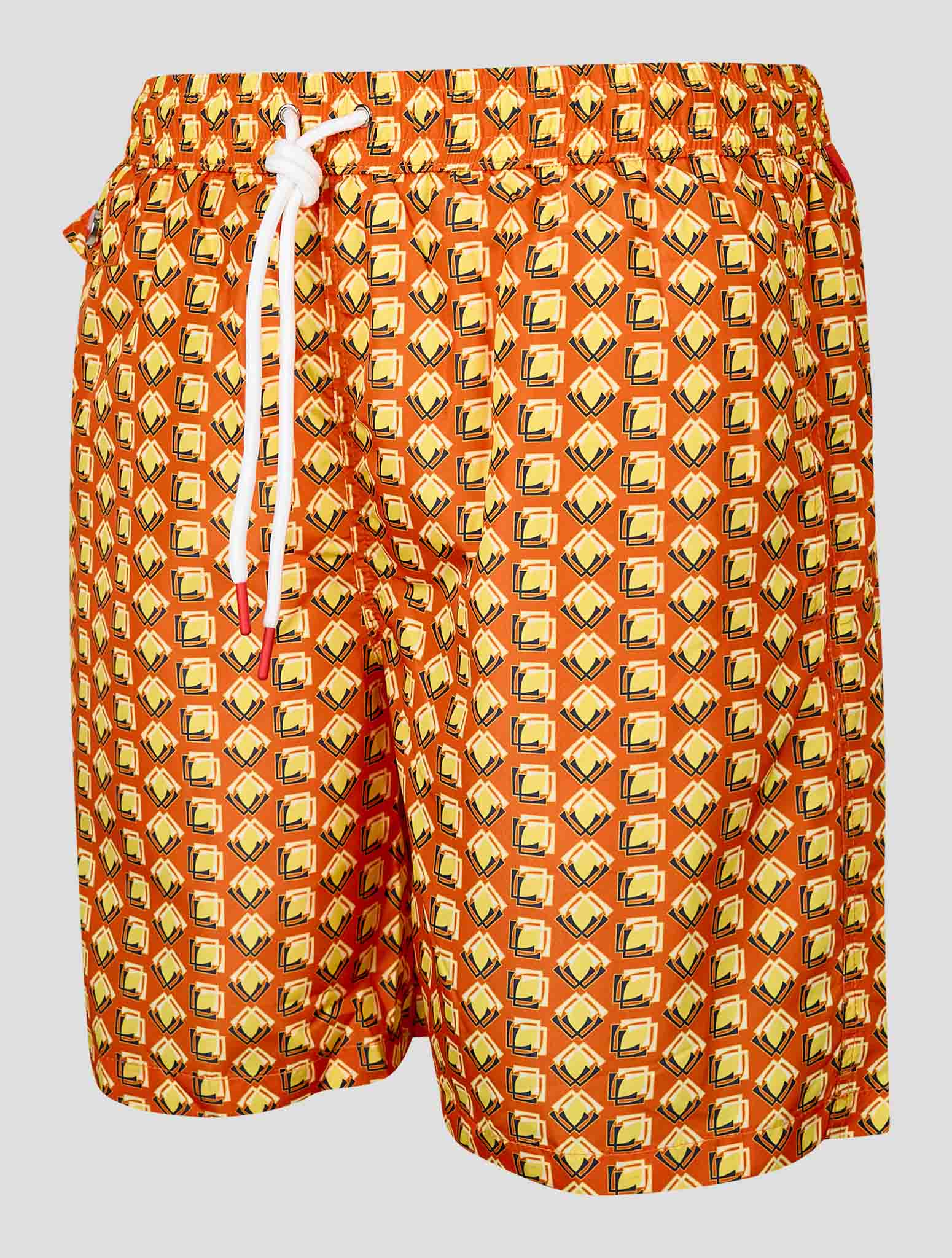 Kiton Yellow Orange Pl Swim Trunks