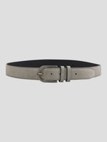 Kiton Light Beige Leather Suede Belt