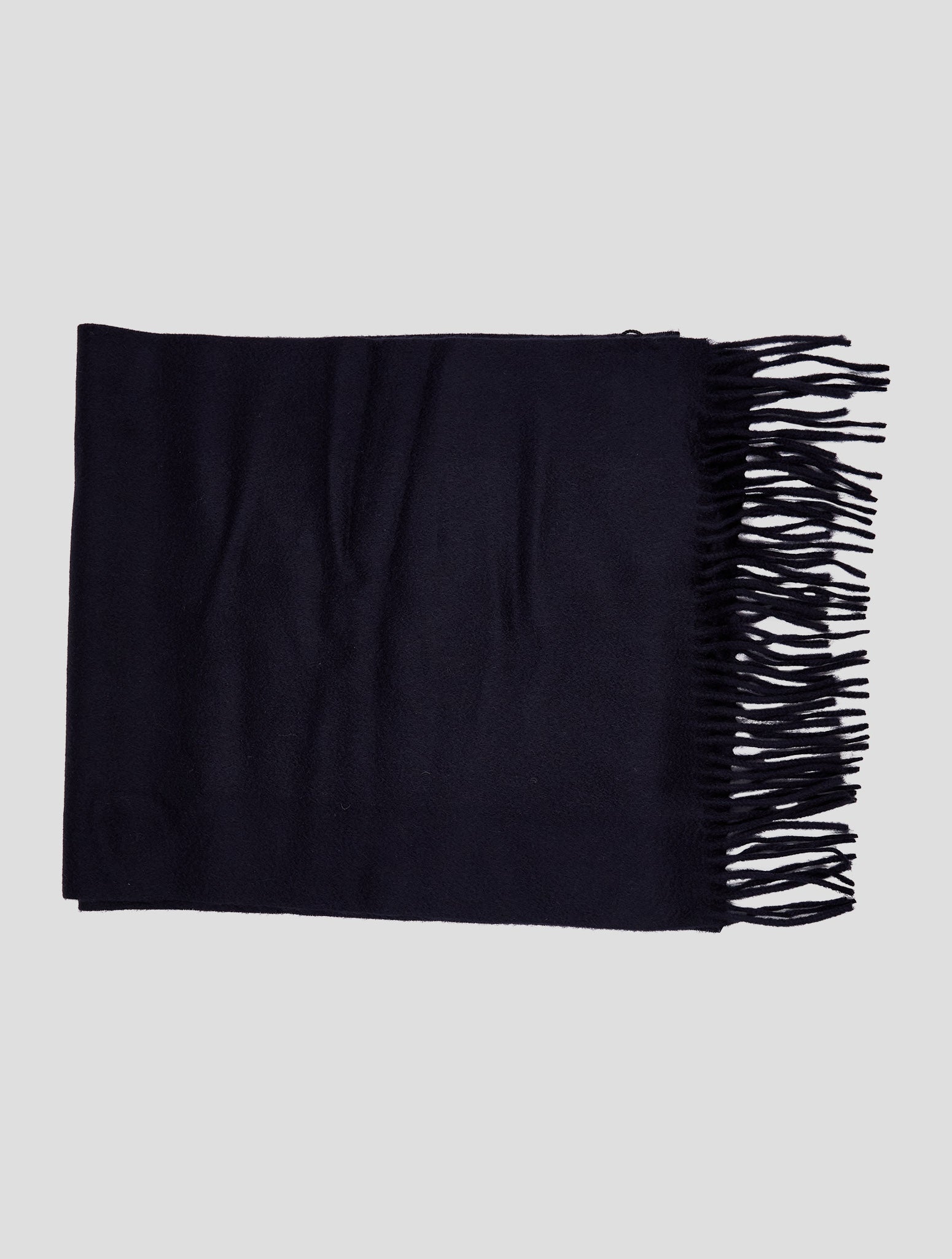 Kiton Dark Blue Cashmere Scarf 37x180