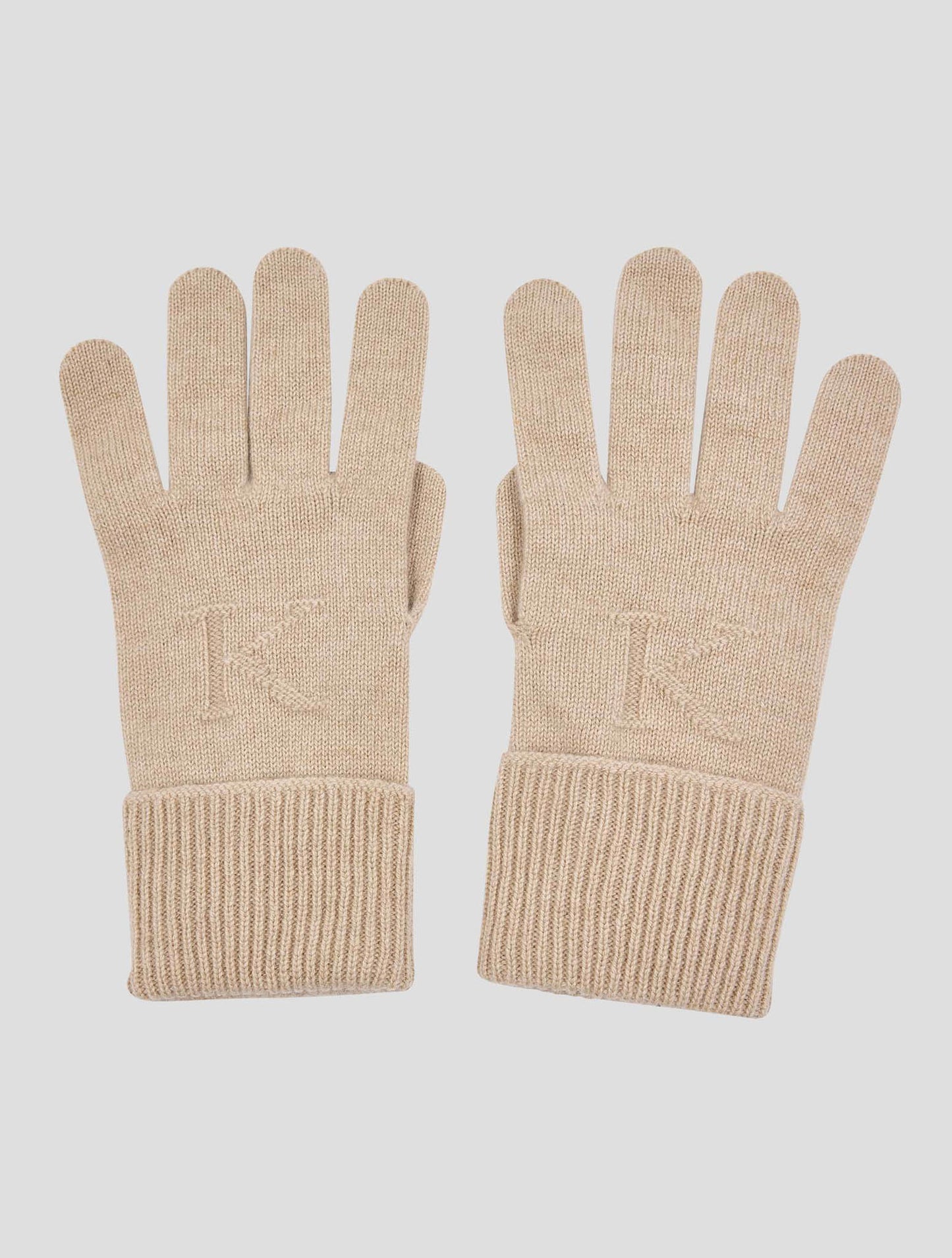 Kiton Beige Cashmere Gloves