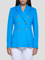 Kiton Light Blue Cashmere Blazer Women