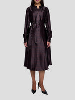 Kiton Brown Blue Silk Dress Women