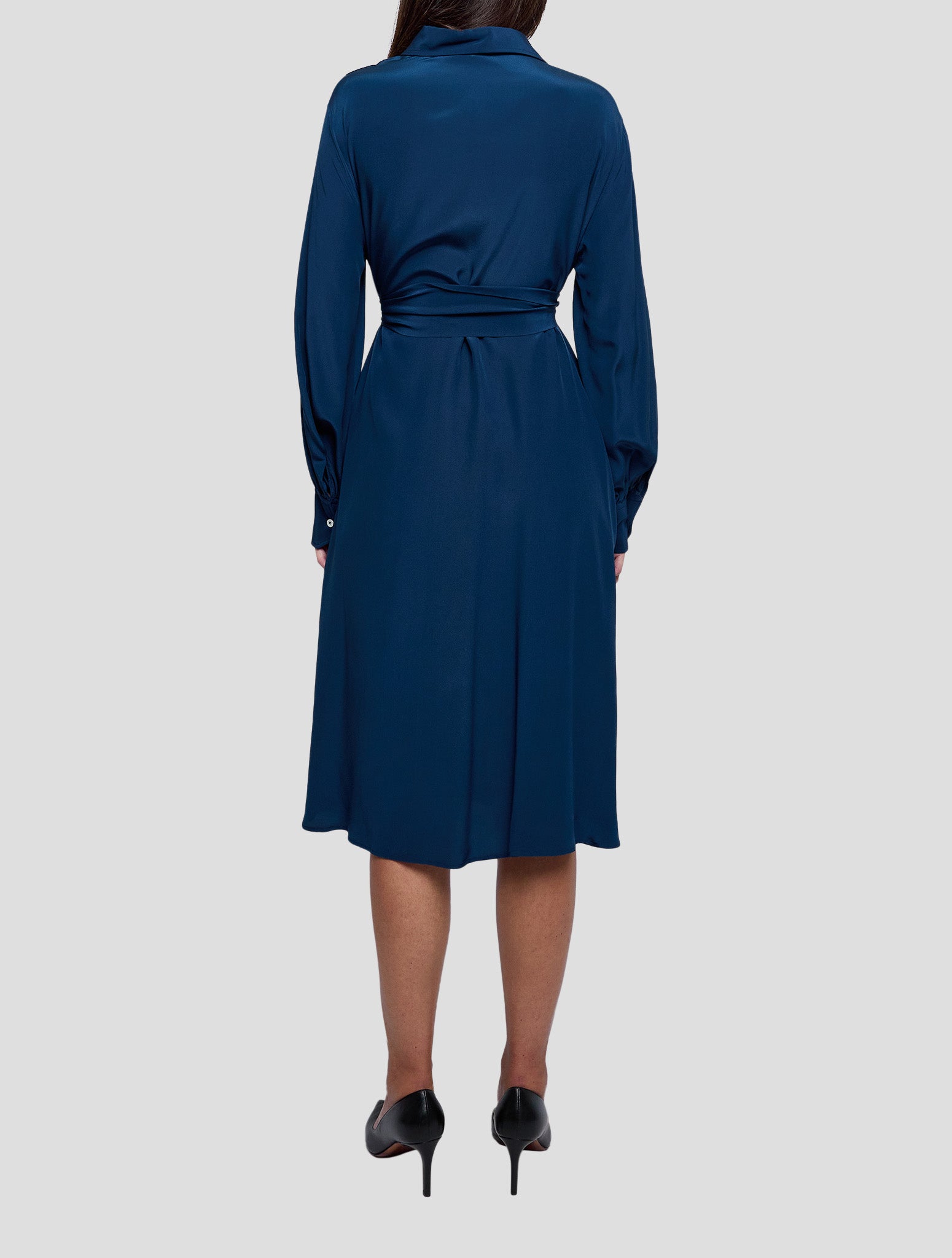 Kiton Blue Silk Dress Women