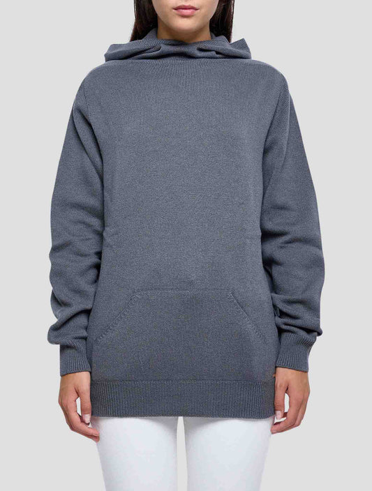 Kiton Gray Cashmere Sweater Hoodie Women