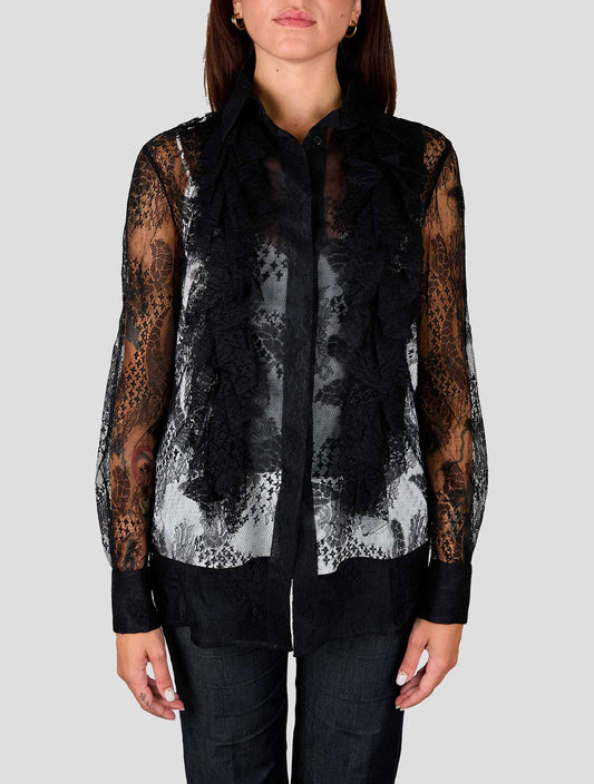 Kiton Black Viscose Pa Shirt Women