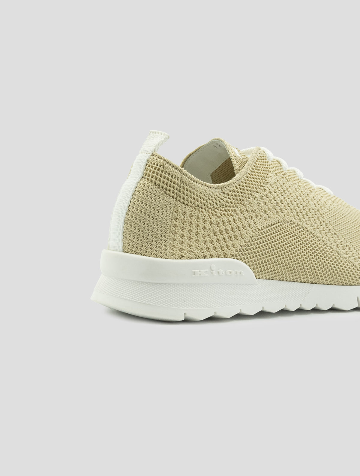 Kiton Beige Cotton Ea Sneakers