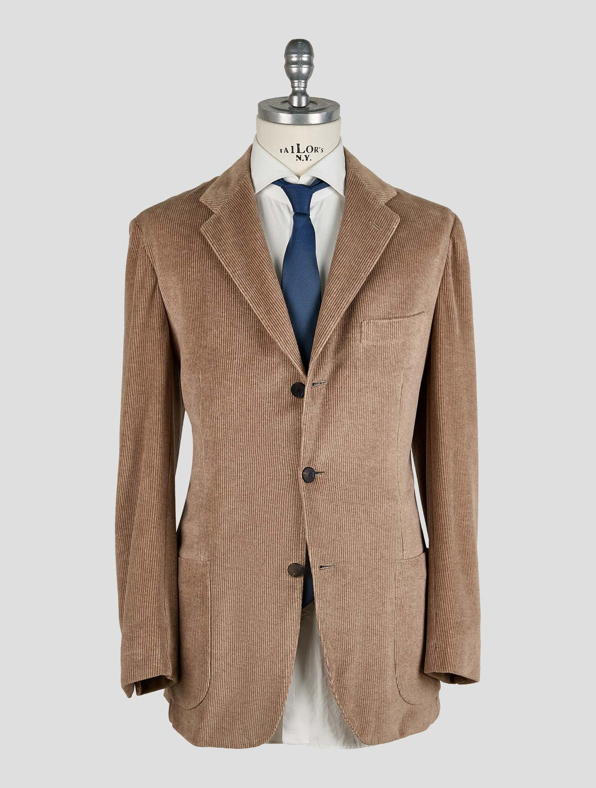Kiton Knt Brown Cotton Pa Velvet Suit