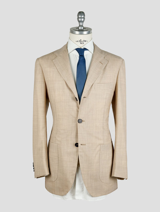 Kiton Knt Beige Virgin Wool Suit