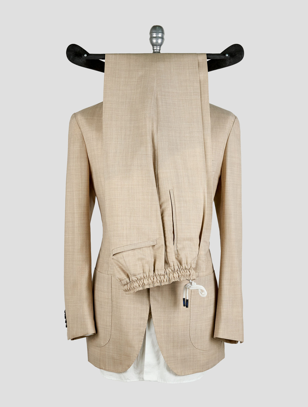 Kiton Knt Beige Virgin Wool Suit