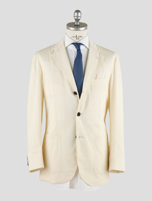 Kiton Knt White Virgin Wool Suit