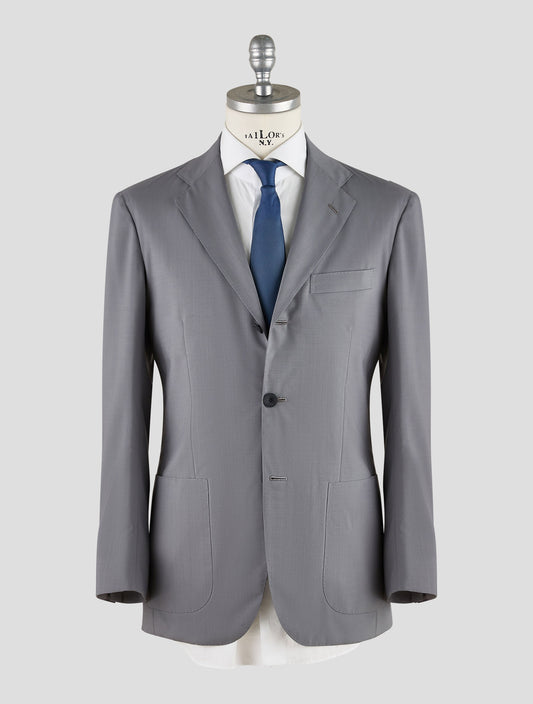 Kiton Knt Gray Virgin Wool Suit