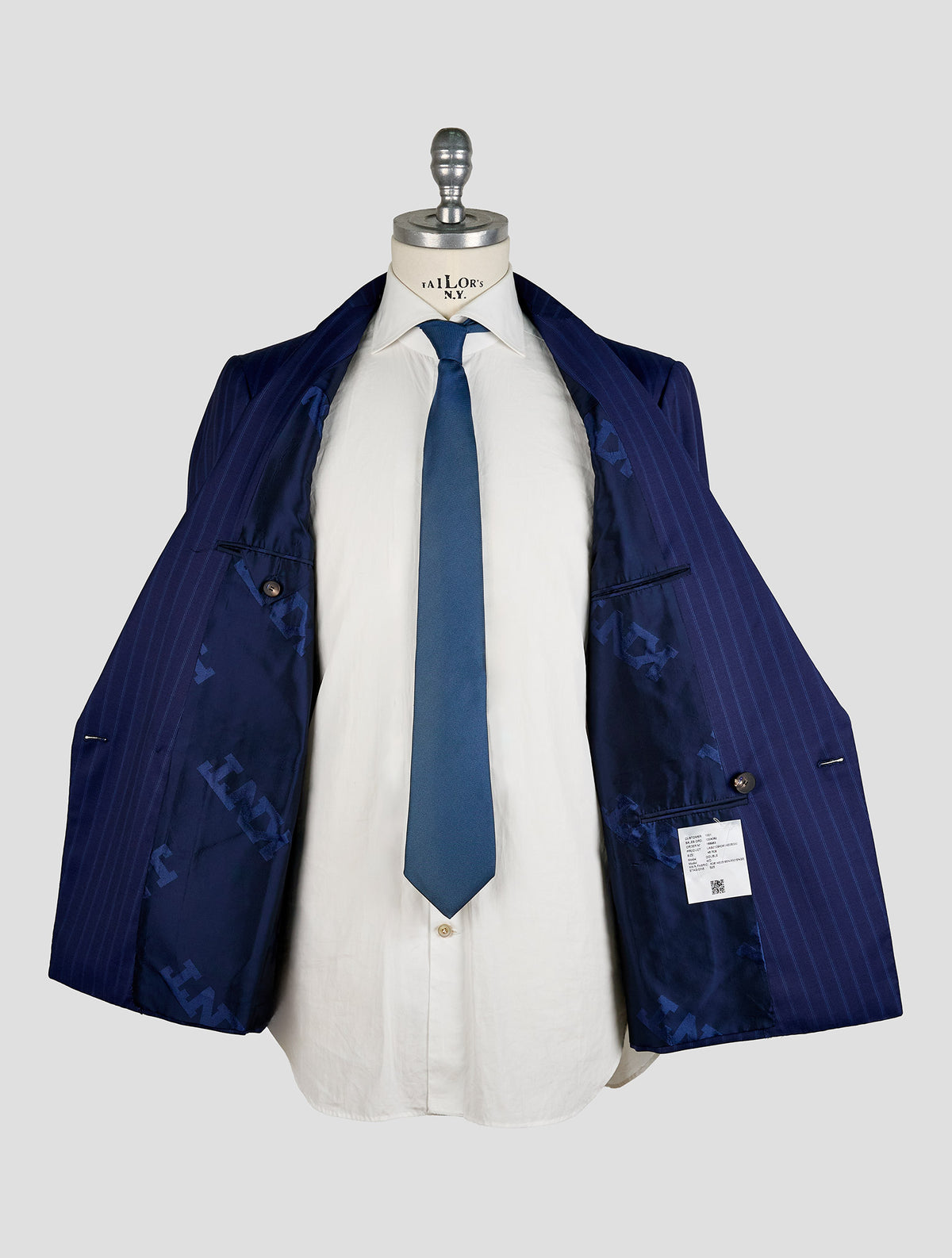 Kiton Knt Blue Virgin Wool Silk Suit