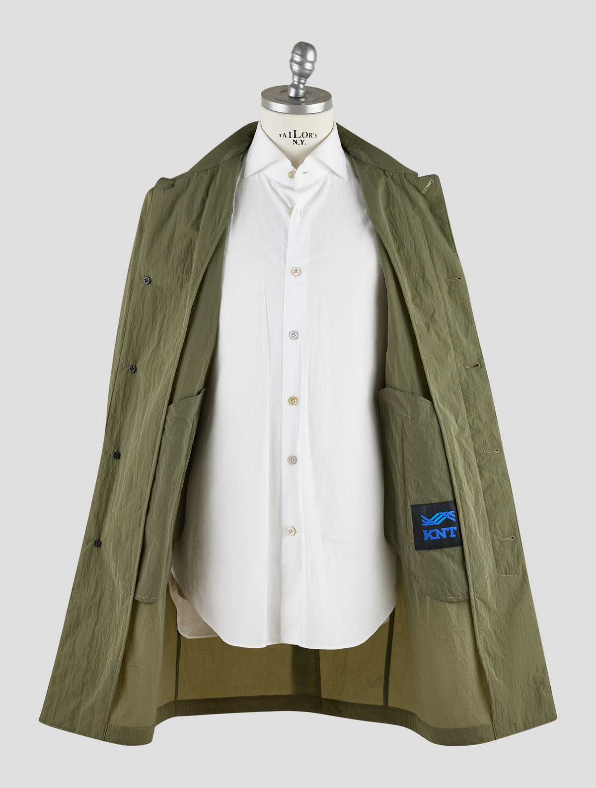 Kiton Knt Green Pa Overcoat