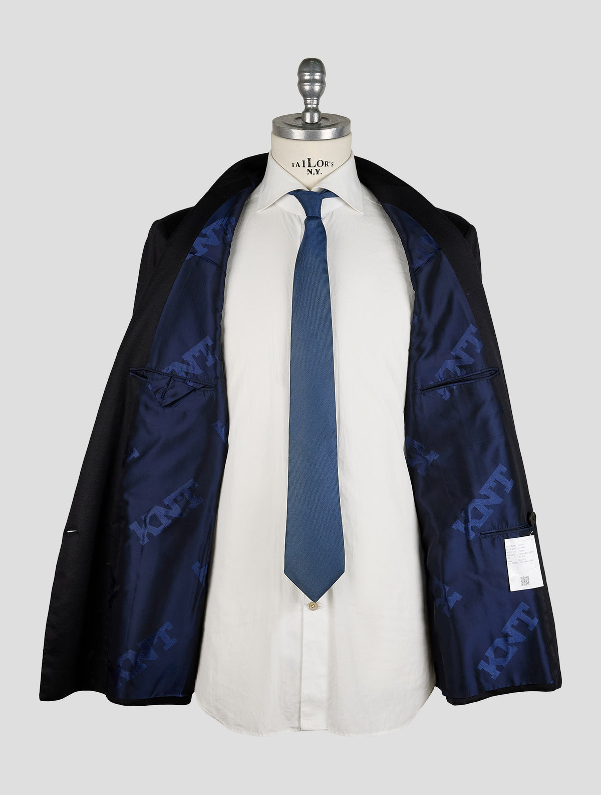 Kiton Knt Black Wool Blazer