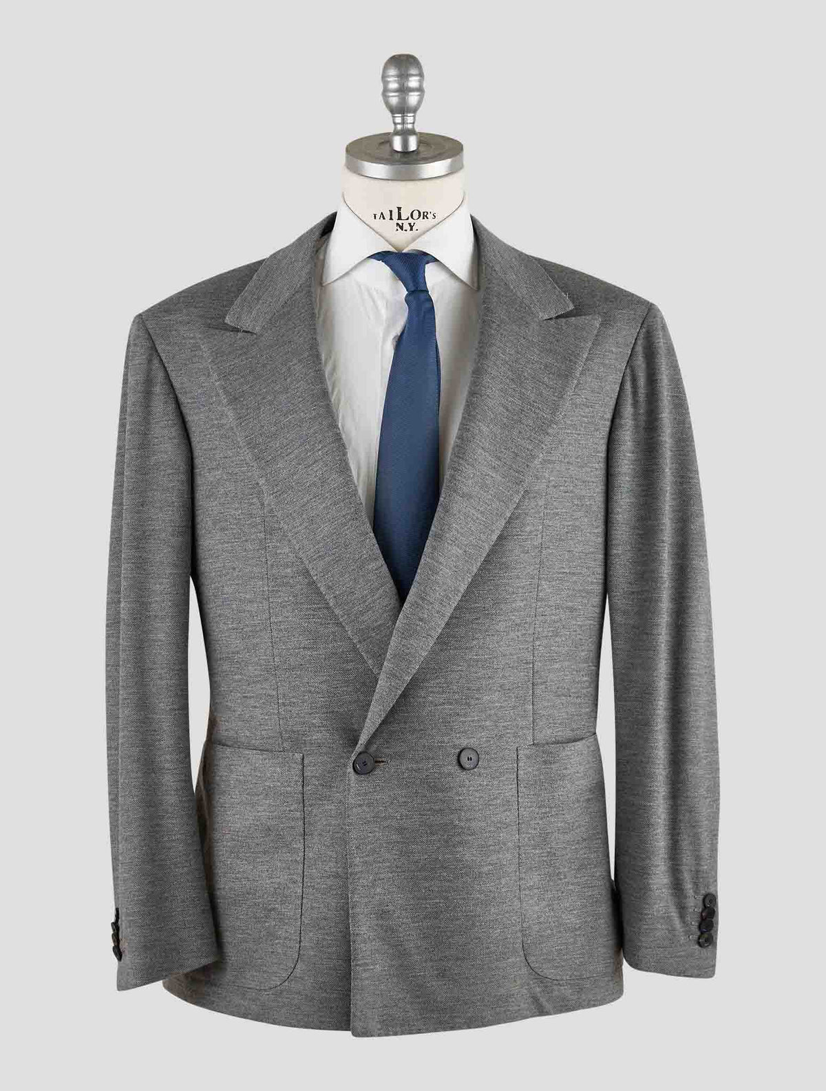 Kiton Knt Gray Cashmere Blazer