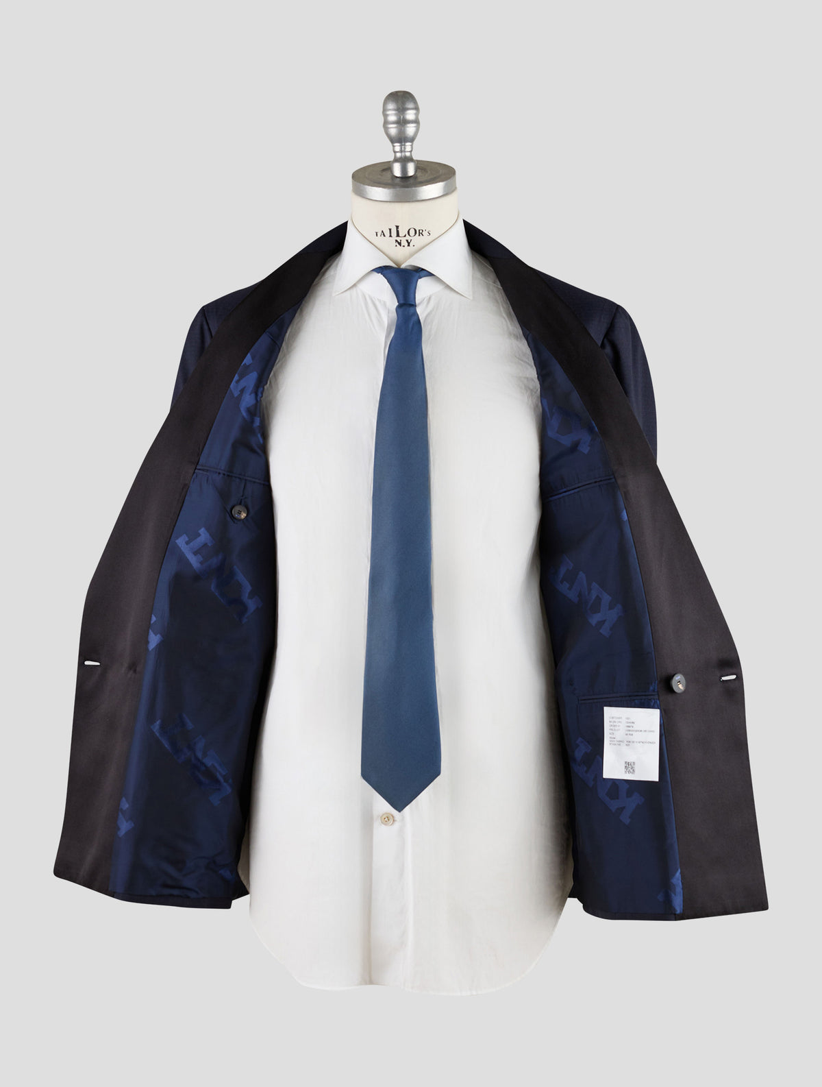 Kiton Knt Dark Blue Virgin Wool Ea Blazer