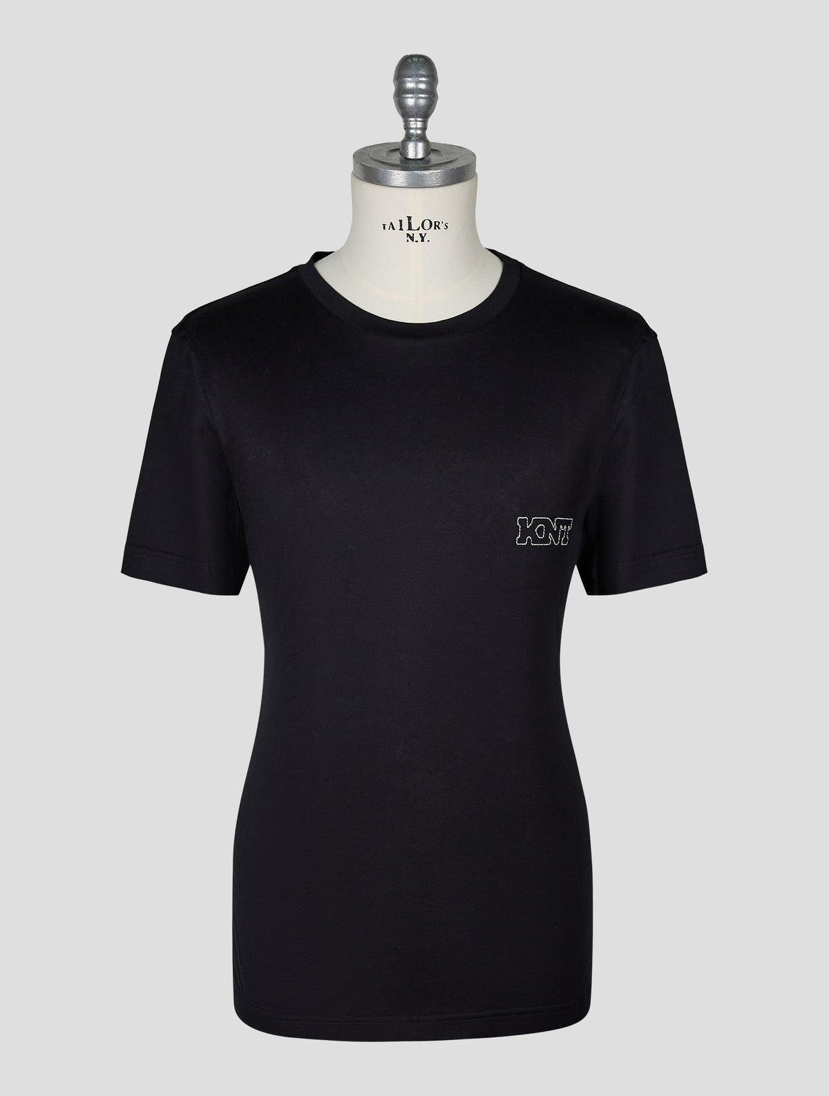 Kiton Knt Black Cotton T-Shirt