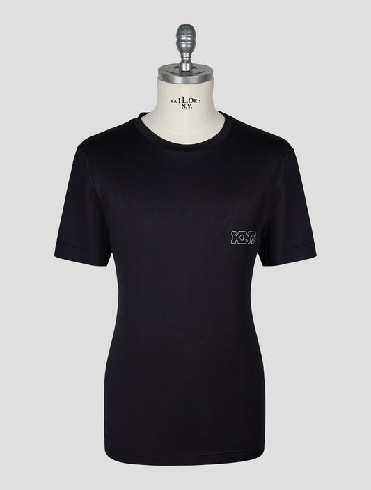 Kiton Knt Black Cotton T-Shirt