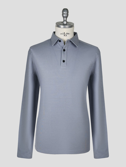 Kiton Knt Gray Cotton Ea Sweater Polo