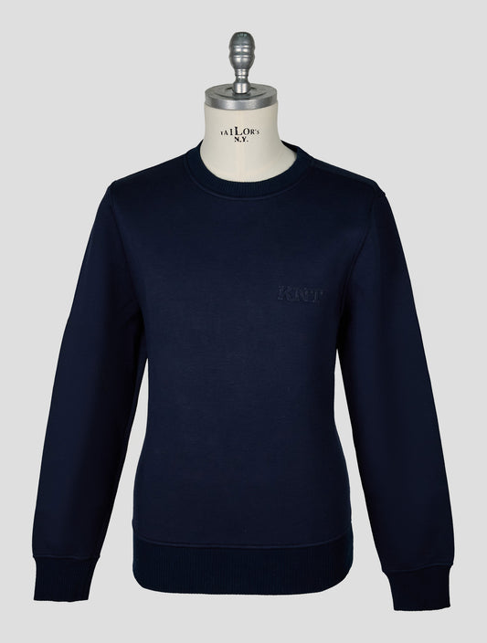 Kiton Knt Dark Blue Viscose Ea Sweater Crewneck