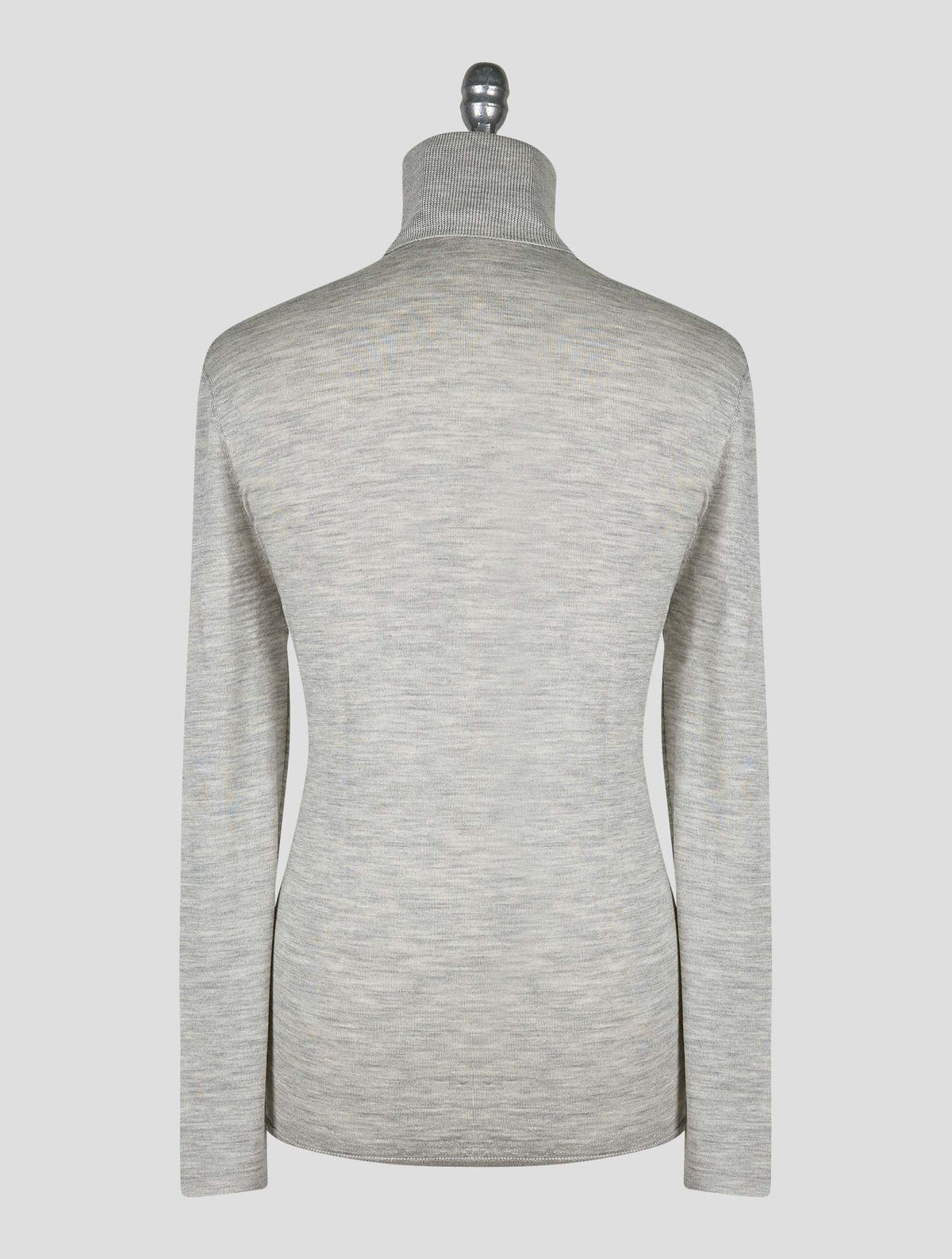 Kiton Knt Gray Virgin Wool Sweater Turtleneck