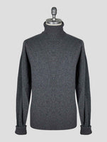 Kiton Knt Gray Virgin Wool Sweater Turtleneck