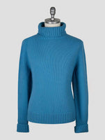 Kiton Knt Petrol Virgin Wool Sweater Turtleneck