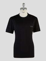 Kiton Knt Black Cotton T-Shirt