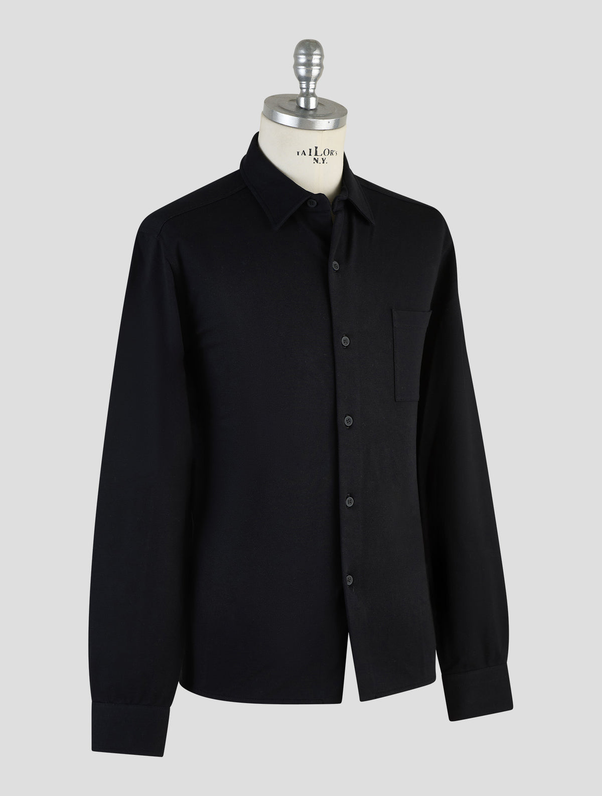 Kiton Knt Black Cotton Ea Shirt