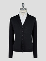 Kiton Knt Black Silk Cardigan
