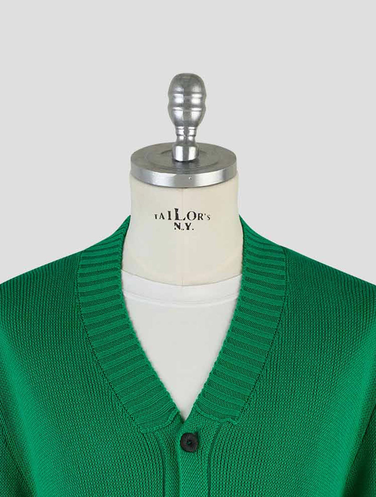 Kiton Knt Green Cotton Cardigan