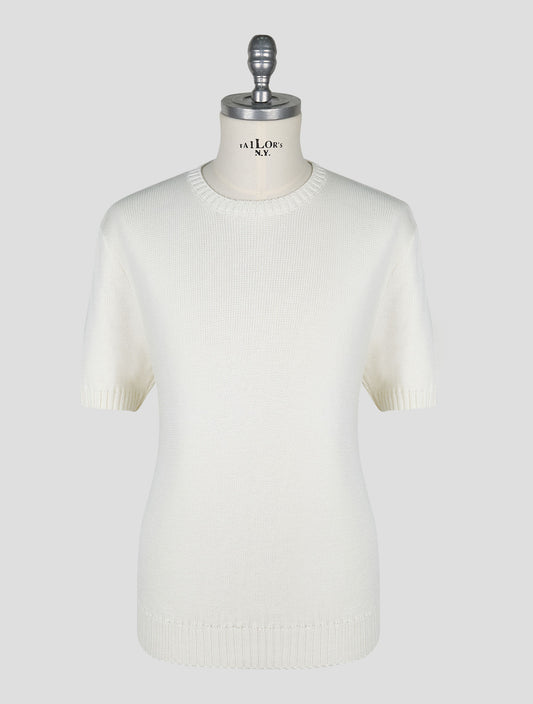 Kiton Knt White Cotton Polo
