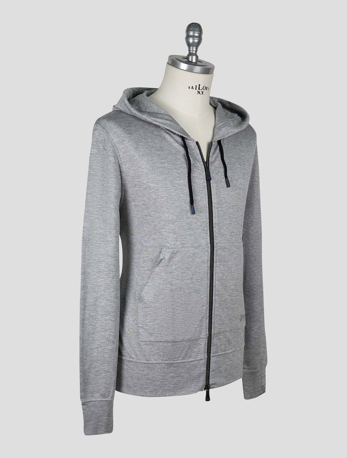 Kiton Knt Gray Viscose Ea Sweater Full Zip