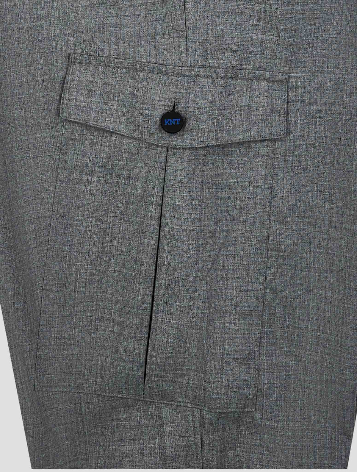 Kiton Knt Gray Wool Dress Pants