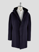 Kiton Knt Dark Blue Cashmere Pa Overcoat