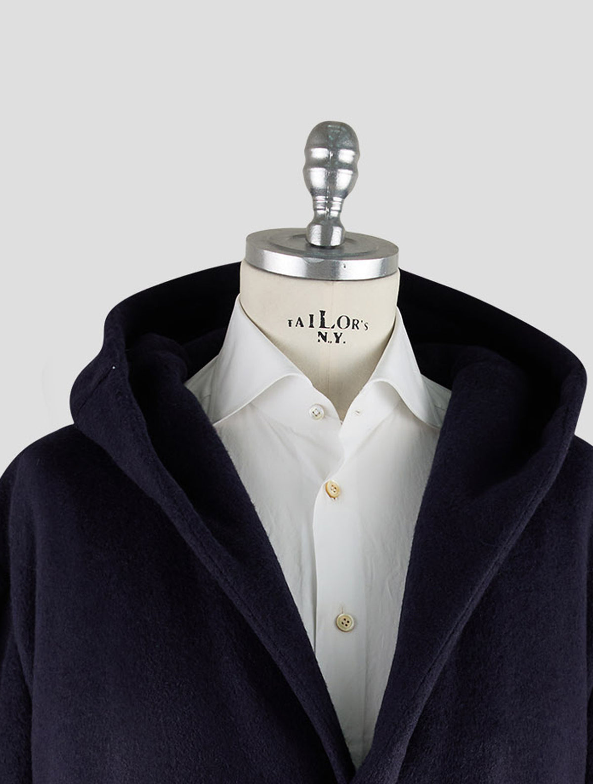 Kiton Knt Dark Blue Cashmere Pa Overcoat