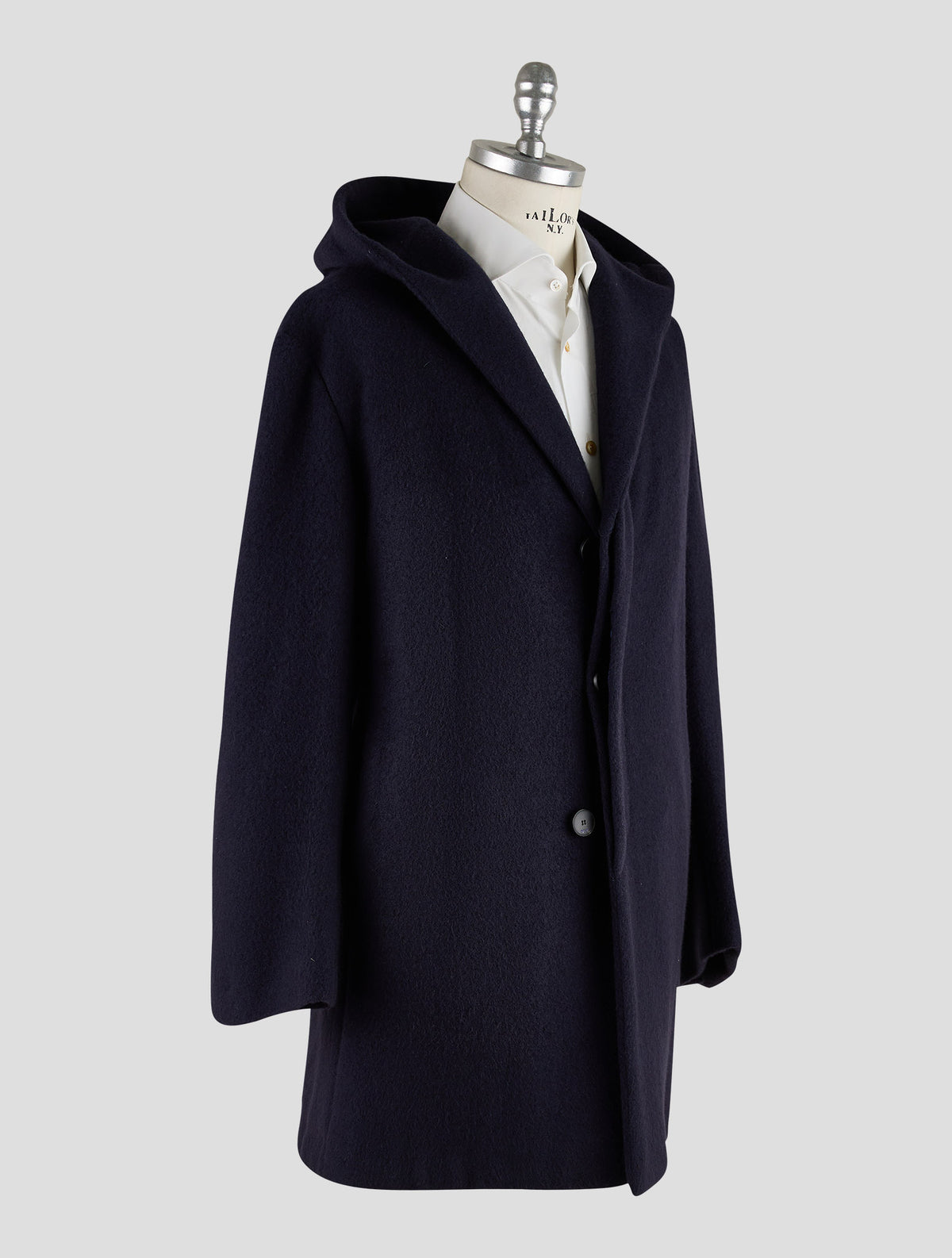 Kiton Knt Dark Blue Cashmere Pa Overcoat