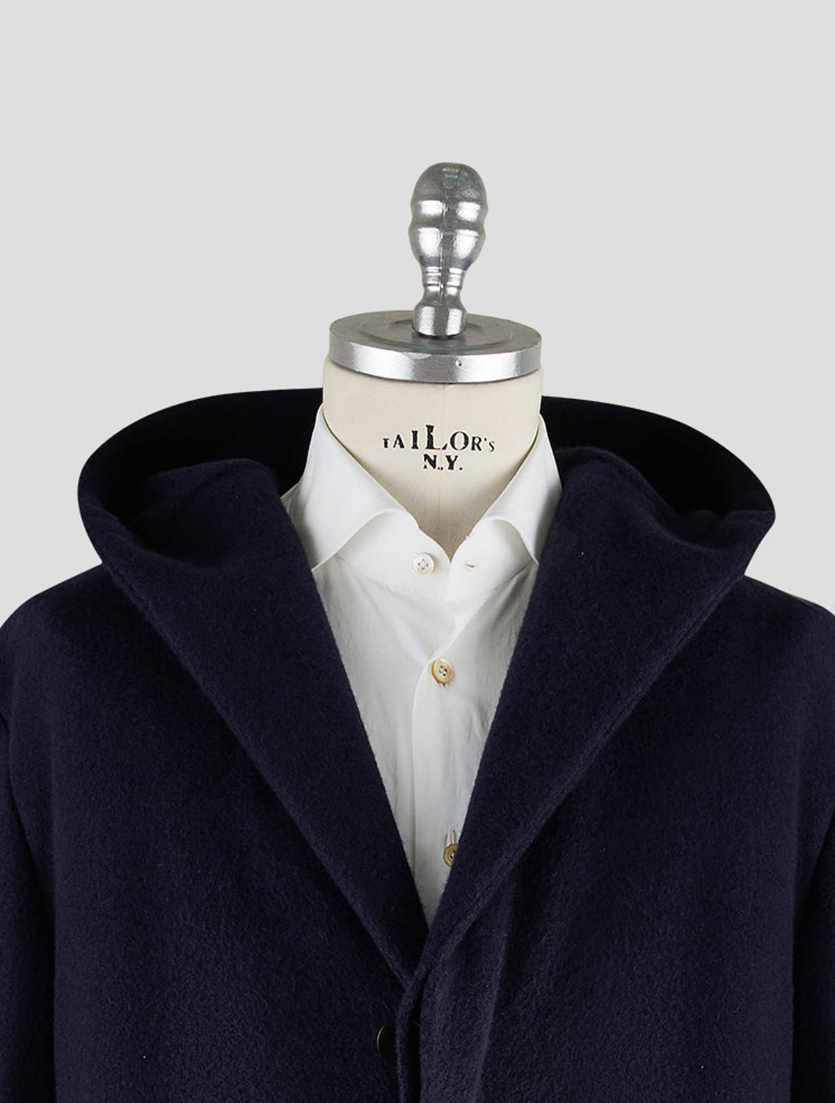Kiton Knt Dark Blue Cashmere Pa Overcoat
